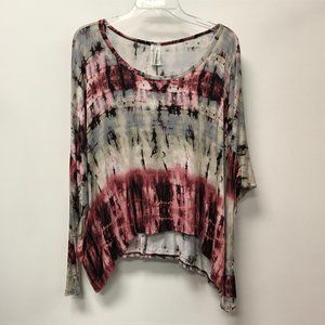 NWOT B Envied Tie Dye Print Batwing Sleeve Top
